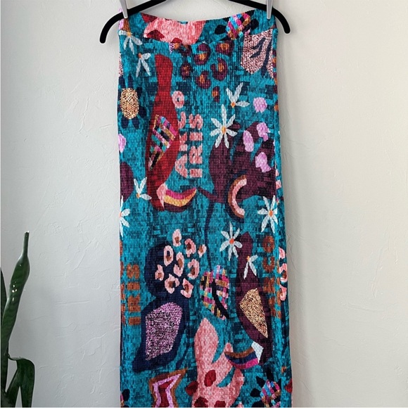 🦋FARM RIO FOR ANTHROPOLOGIE GABRIELA knit MAXI SKIRT XS - Picture 9 of 16